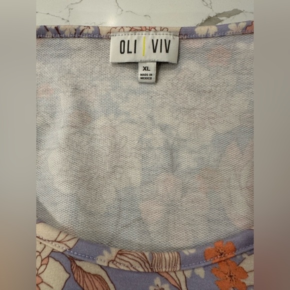 Oli Viv G Floral Top XL pastel colors, cropped - Picture 3 of 4